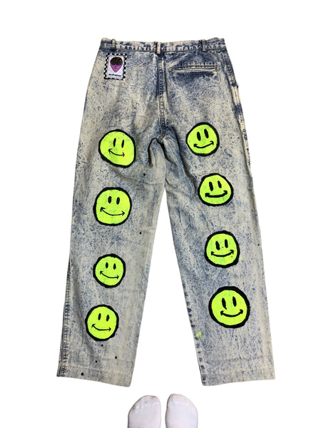 Hand Embellished Toy Story Upcycled denim by Zealot