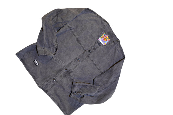 Black Overwashed cotton Jacket