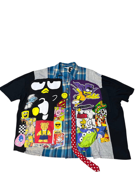 Hand Upcycled Button up by Zealot