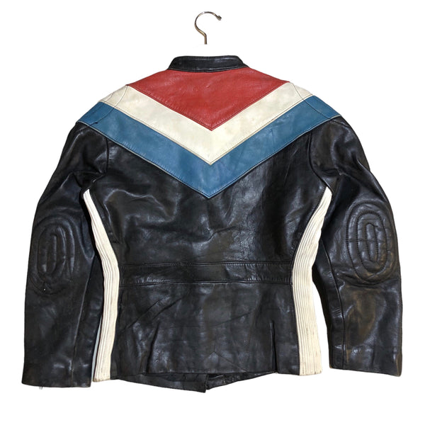 Vintage Wilhelm Krawehl Motorcycle Racing Genuine Leather Jacket