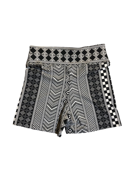Blim Black and white  Printed Booty shorts