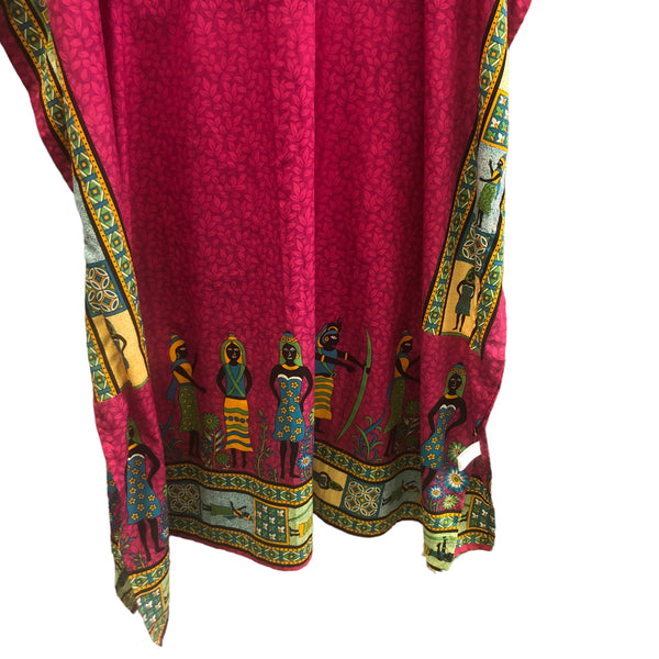 Fuscia Vintage Kaftan Dress