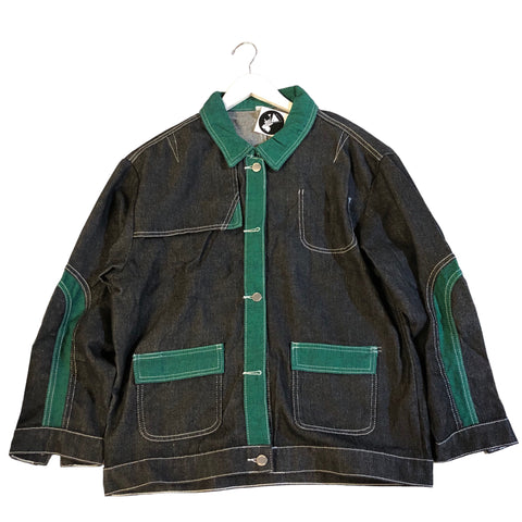 90s Style Black Denim Jacket