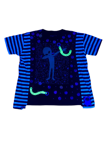 Hand Embellished Alien Dab Shirt by Zealot