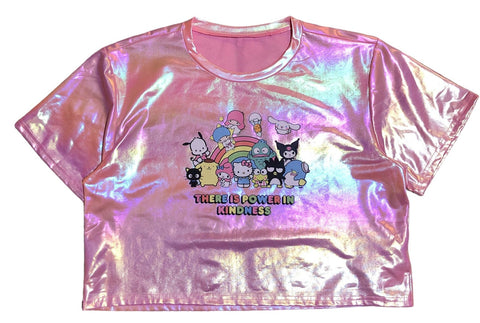 Sanrio Pink Shimmer Crop Top