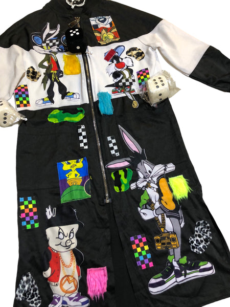 Hand Embellished OOAK Looney Tunes Jacket by Zealot