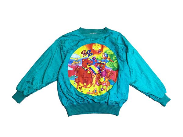 Blue Rainbow Teddy crewneck sweater