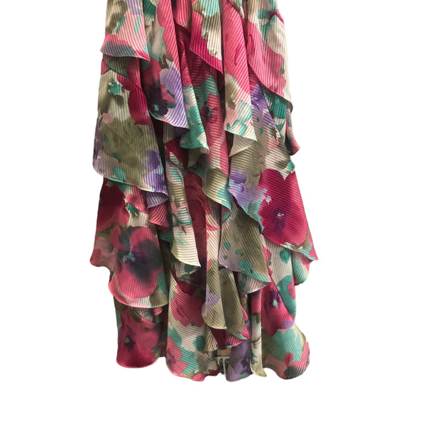 Vintage Pink Floral Dress by Janan Studios