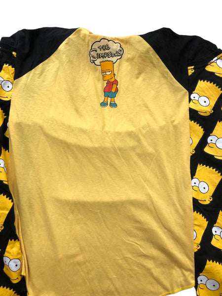 Hand Embellished Simpsons Upcycled Shirt by Zealot