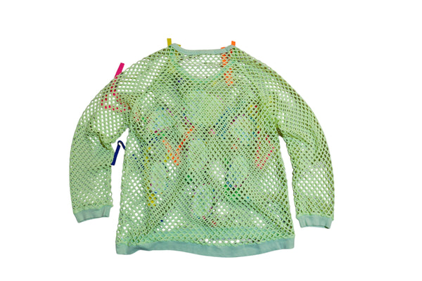 Hand Upcycled mesh shirt by Zealot