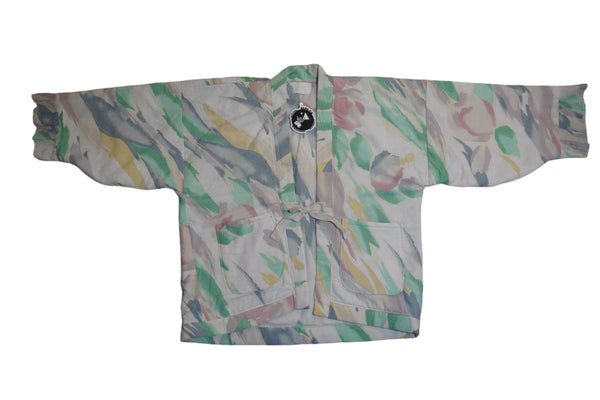 Handmade OOAK Pastel Floral Hapi Coat