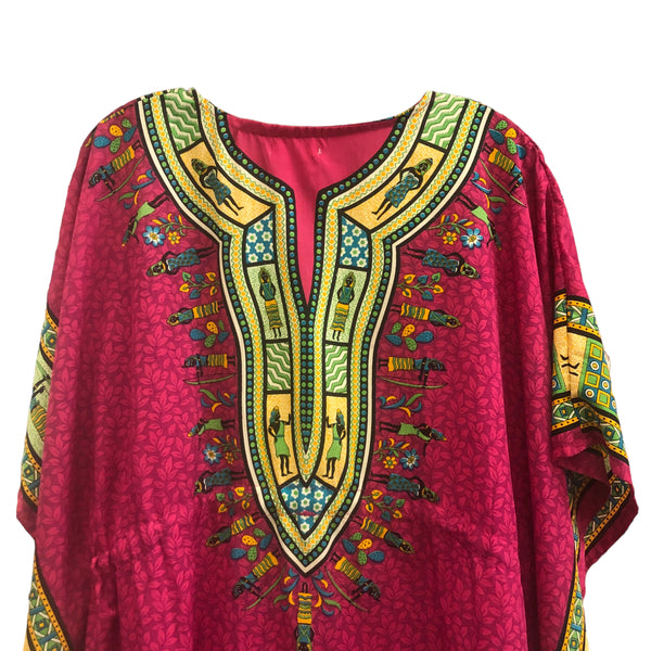 Fuscia Vintage Kaftan Dress