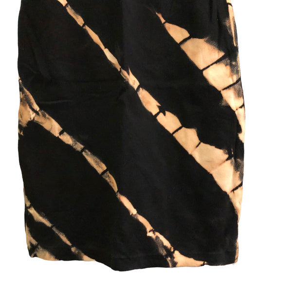 Black Hand Bleached Cotton Tube Skirt