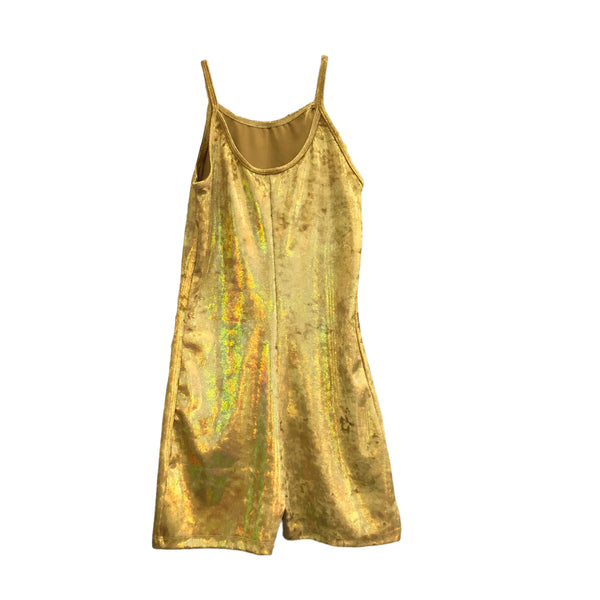 Blim Gold Crushed Velvet Body Suit