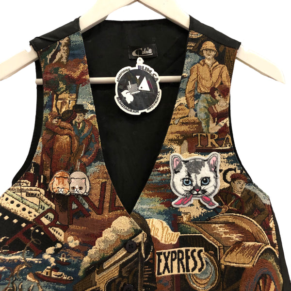 Cat Duck Tapestry Vest