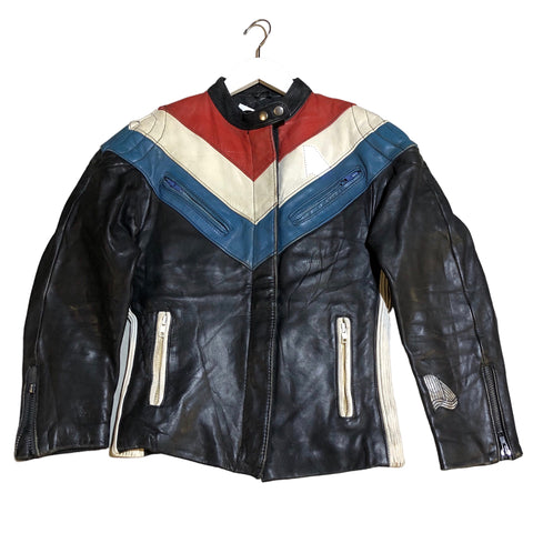 Vintage Wilhelm Krawehl Motorcycle Racing Genuine Leather Jacket