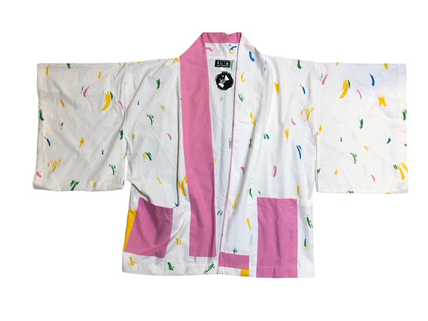 Few of a Kind Handmade Pink White Speckle Haori by Blim