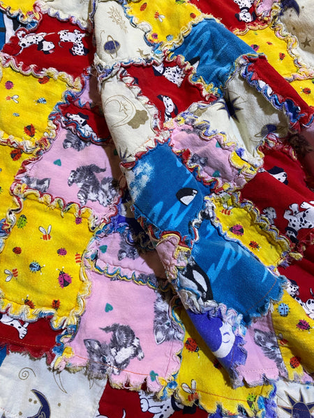 Blim Upcycled Quilted Kidcore Poncho