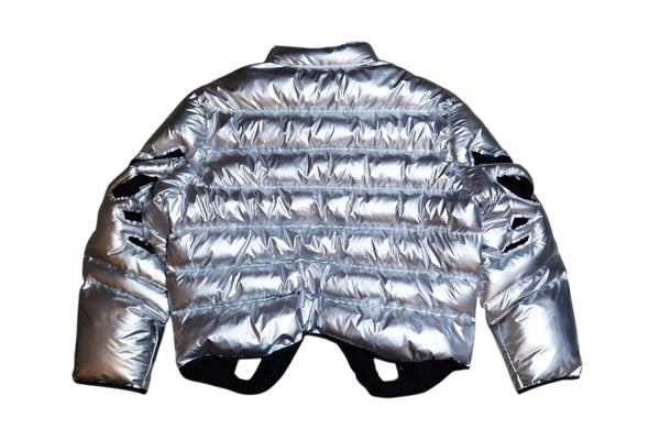 Silver Skeleton Puffer Jacket