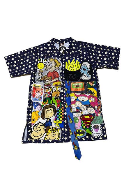 Hand Upcycled button up by Zealot