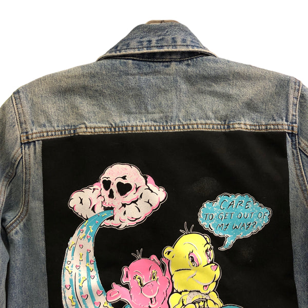 Scare Bear OOAK Vintage Denim Jacket by Blim x Puppyteeth