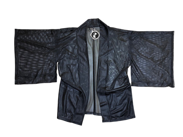 Few of a Kind Handmade Black Mesh Haori by Blim