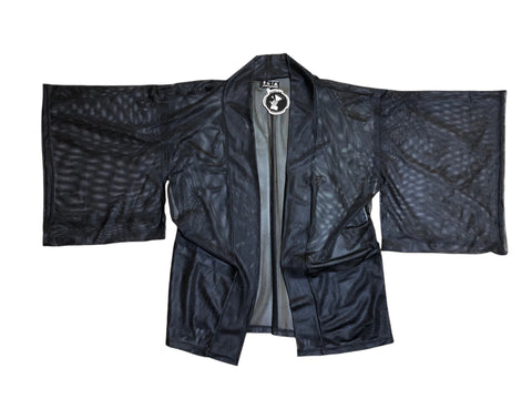 Few of a Kind Handmade Black Mesh Haori by Blim
