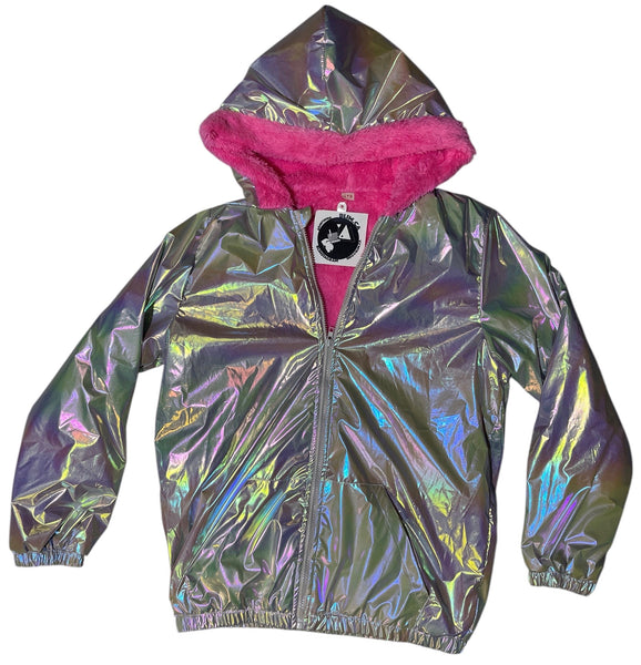 Iridescent baby raver hoody Jacket
