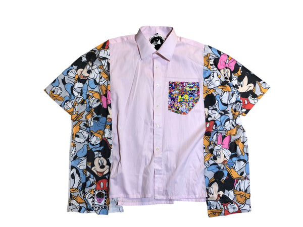 OOAK Upcycled Mickey Button Up by Zealot