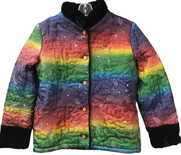 Rainbow Embellished Chinese Quilted Jacket