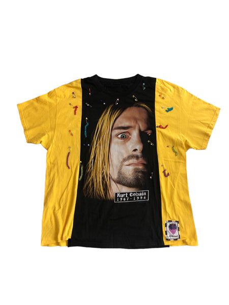 Hand Upcycled Cobain Shirt by Zealot