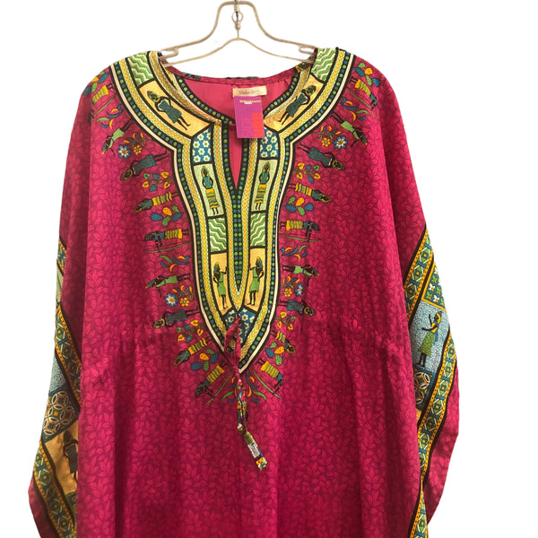 Fuscia Vintage Kaftan Dress