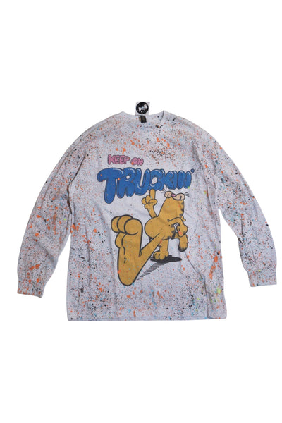 Garfield Truckin Splatter Long Sleeve T by Blim