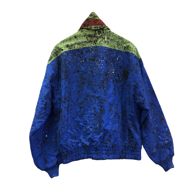 Slalom Hand Splattered Blue Green Outerwear Jacket