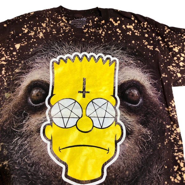 Brown Black Hand Bleached Witchy Sloth Bart T