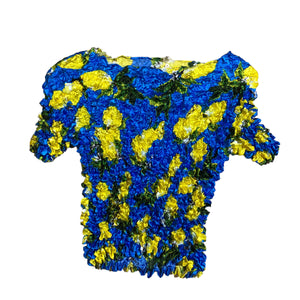 Blue Yellow Shibori shirt