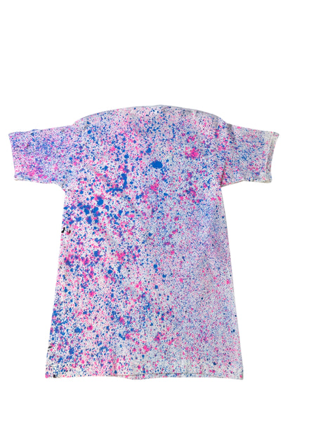 Hand Splattered Neon Friends Short Sleeve Crewneck