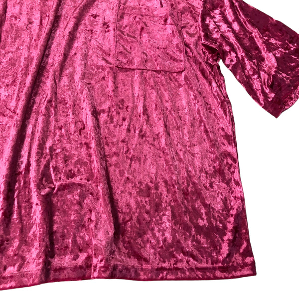 Cherry Crushed Velvet Track Suit