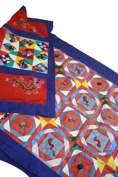 Blim Upcycled Woven Boho Poncho