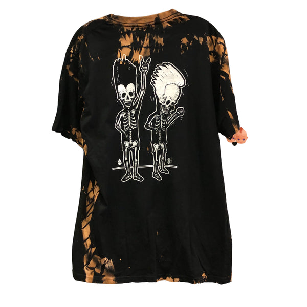 Beavis and Butthead Tee and bleach tie dye T by Bare Bones x Blim