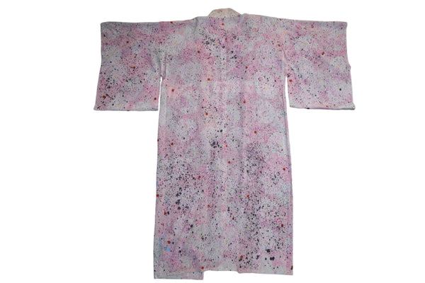Custom Splatter Pale Pink Sakura Vintage Nagajuban