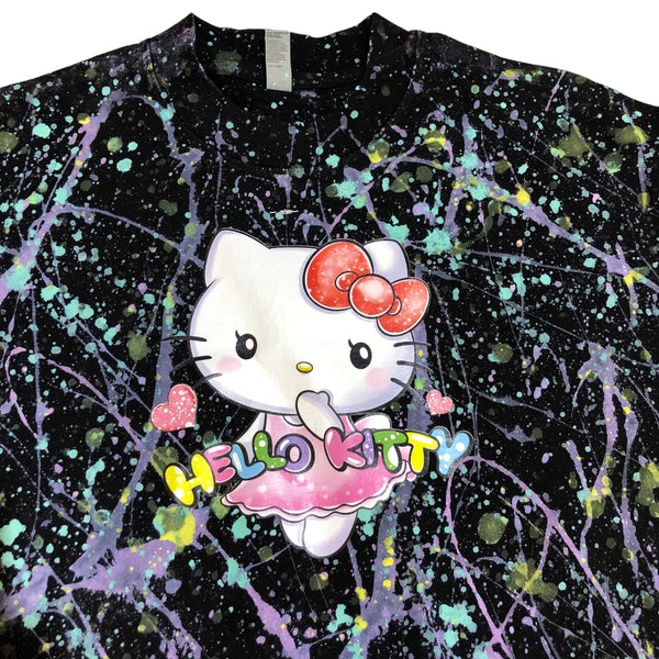 Hand Splattered One of a Kind Hello Kitty Crewneck Crop T by Blim