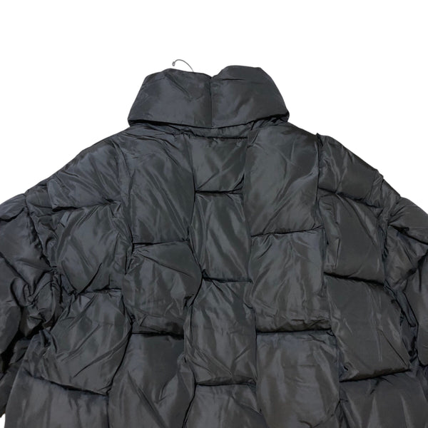 Black Woven Puffer Jacket