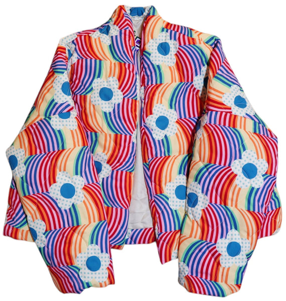 Hapi Style Colorful Quilted Jacket