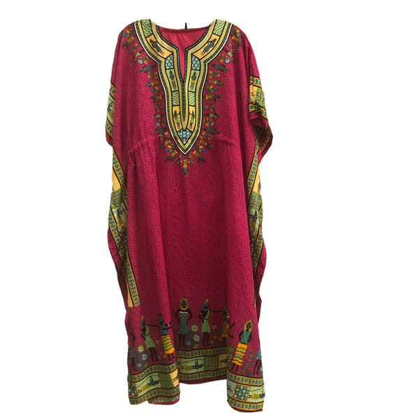 Fuscia Vintage Kaftan Dress