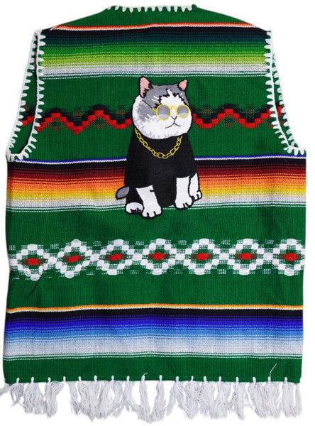 Cool Cat Woven Embellished Vest