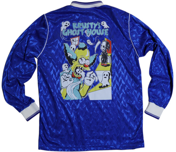 Krusty’s Ghost House upcycled long sleeve jersey