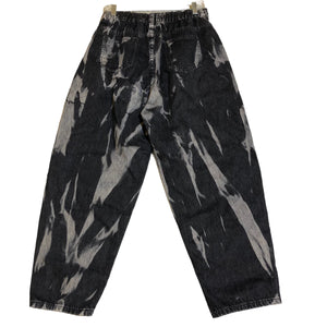 Black Bleached Denim Jeans Pants