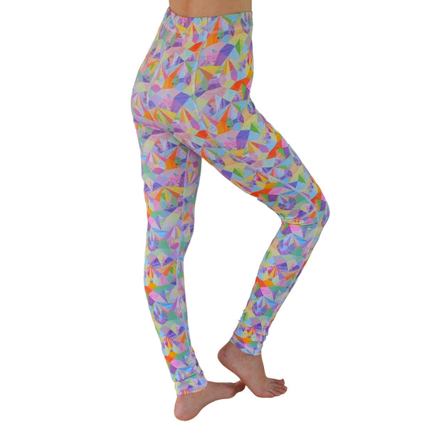 Glad I Exist Colourful Leggings by Brianna Klassen for Pattern Nation