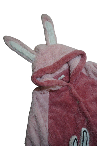 Embellished Fleece Bunny Hooded Robe
